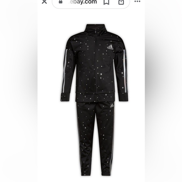 💥price drop for limited time 💥Girls Adidas Classic Tricot Jacket & Joggers Set - Picture 5 of 7